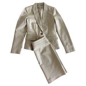 Banana Republic Women’s Suit Set Blazer & Skirt Beige Neutral 6P